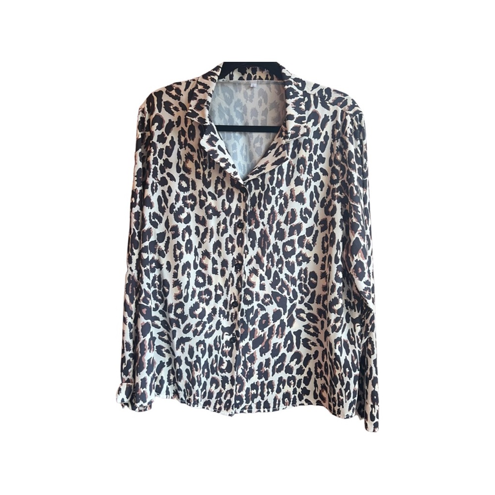 Leopard print blouse, never worn, great condition.